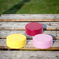Boîte en fer blanc cylindrique Cannacoast de qualité alimentaire, à l'épreuve des enfants, hermétique, recyclable, pour chewing-gum et chocolat