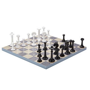Pezzi degli Scacchi in Metallo di Alta Gamma Serie Metropolis Ecologici con Logo Personalizzabile per Adulti e Bambini - Product Image 6