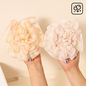 Bán Buôn Tắm Bọt Biển Với Túi Xà Phòng Khăn Lau Loofah Combo 2-Trong-1 Tắm Bóng Giữ Thanh Xà Phòng Tẩy Tế Bào Chết <span class=keywords><strong>PE</strong></span> Rose Tắm Bọt Biển - Product Image 3