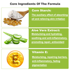 DESA детская пудра безопасная и нежная порошок кукурузного крахмала для детского Колючего теплового порошка от производителей с алоэ и витамином - Product Image 3