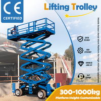 Plateforme élévatrice hydraulique robuste de 6 m, capacité de levage de 5 tonnes, avec rail de guidage, pour la manutention de marchandises en entrepôt sur plusieurs étages