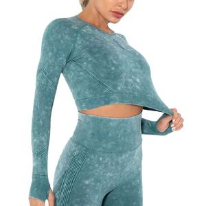 Conjuntos Deportivos de Dos Piezas de Manga Larga para Gimnasio, Lavado Nieve, Alta Calidad, Personalizados, Transpirables, sin Costuras, para Yoga, para Mujer - Product Image 5