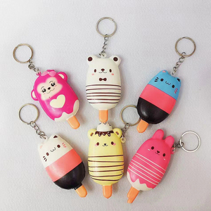 Super Soft Ice Cream-shaped Keychain PU Slow Rebound <b>Squishy</b> Toy Stress Relief Gift for Kids Adults Decompression Keychain Toy - Product Image 1