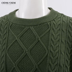 Suéter Personalizado con Logotipo OEM y ODM para Hombre, Suéter de Punto con Estampado en Relieve, Jersey de Punto de Manga Larga, Suéter de Punto Personalizado de Algodón para Hombre de Invierno - Product Image 4