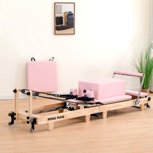 Machine de Pilates pliable en bois d'érable, <span class=keywords><strong>lit</strong></span> d'entraînement Pilates, équipement de gym à domicile, installation rapide, entraînement complet du corps, réglable - Product Image 4