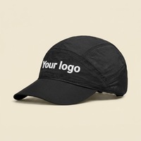 Casquette de sport 5 panneaux personnalisée en nylon imperméable Ripstop, légère, avec logo imprimé, séchage rapide, pour activités de plein air, ski, voyage, trail, OEM