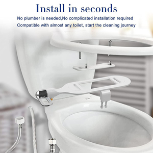 Spruzzatore WC Bidet Moderno Ultra-Sottile Non Elettrico con Doppio Ugello, Regolabile ed Ecologico in ABS per Uso Alberghiero - Product Image 3