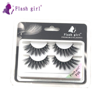 Flash Girl F Series 20 modèles de faux cils en vison, 2 paires de faux cils naturels, bande complète, vente en gros