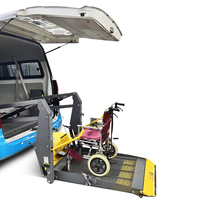 Elevador Hidráulico Ligero para Sillas de Ruedas con Control Remoto, Elevador Plegable Integrado para Puerta Trasera de Camioneta, Furgoneta o Camión para Carga y Descarga