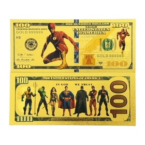 Billete <span class=keywords><strong>de</strong></span> Colección <span class=keywords><strong>de</strong></span> <span class=keywords><strong>Oro</strong></span> <span class=keywords><strong>de</strong></span> 24K con Diseño <span class=keywords><strong>de</strong></span> Anime Americano <span class=keywords><strong>de</strong></span> DC Comics: Batman, Mujer Maravilla y Flash - Product Image 5