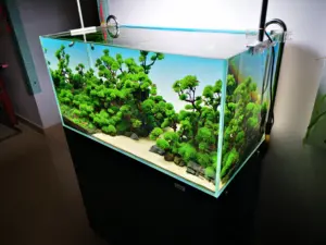 Cam balık tankı ev dekoratif akvaryum tankı akvaryum arka plan ışığı