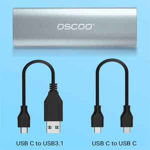 OSCOO Hộp Đựng Ổ Cứng Di Động Đầu Đọc Ổ Cứng SSD M.2 NVMe PCIe SATA 10Gbps Với 2 <span class=keywords><strong>USB</strong></span>-C Sang <span class=keywords><strong>USB</strong></span>-C/Cáp USB3.0 Hộp Đựng Ổ Cứng - Product Image 3