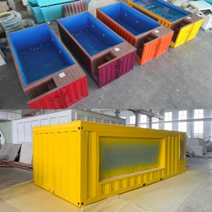 สระว่ายน้ำโครงสร้างสระว่ายน้ำแบบคอนเทนเนอร์ขนาด20ฟุตขนาดเล็กไฟเบอร์กลาสสระว่ายน้ำกลางแจ้งสำหรับครอบครัว - Product Image 2