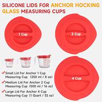 Couvre-tasses en silicone de remplacement pour tasses de 1/2/4 tasses, lot de 3, compatibles lave-vaisselle et micro-ondes, qualité alimentaire