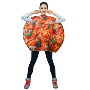 클래식 피자 파티 코스프레 멋진 드레스 유니섹스 성인 재미있는 음식 피자 의상