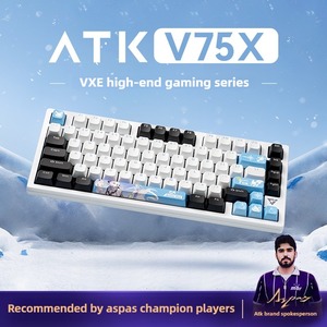 Clavier de jeu mécanique ATK VXE V75X sans fil, triple mode, hot-swap, rétroéclairage RGB, 8000 mAh, Gasket, clavier de jeu Valorant - Product Image 2