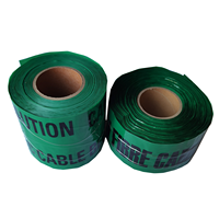 Cinta de Advertencia Subterránea de Aluminio Verde Personalizada, Detectable, No Adhesiva, Impermeable, Resistente a Desgarros, 4 Mil de Grosor, Huaan DT006SS