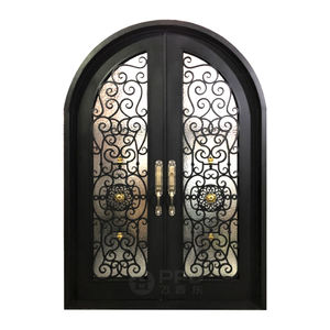 Puerta de cobre y latón Moon, puertas de hierro forjado, otras puertas de seguridad para casas, diseño especial moderno para el mercado de Arabia Saudita, Qatar - Product Image 3