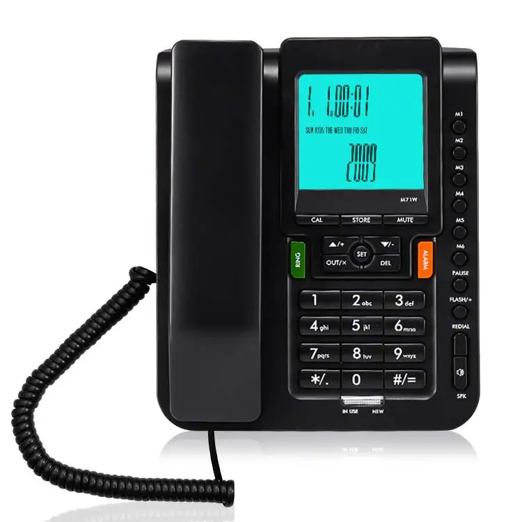 2022 Nieuwe Desktop Draadgebonden Telefoon, Dtmf/Fsk Dual System Wired Desktop Muur Telefoon, vaste Telefoon Voor Thuis/Hotel/Kantoor,