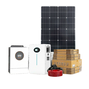 Système complet de stockage d'énergie domestique 6KW, générateur solaire monocristallin en silicium, contrôleur MPPT, batterie Lifepo4, panneau solaire - Product Image 1