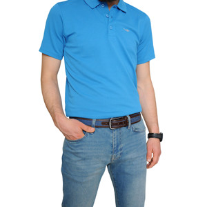 Ceinture en cuir marron bleu pour homme Swindon - Product Image 3