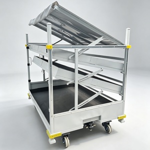 <span class=keywords><strong>Chariot</strong></span> de rangement multi-niveaux réglable à 3 niveaux pour entrepôt, avec barres de rangement et roues métalliques - Product Image 4