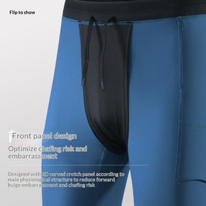 <span class=keywords><strong>Pantaloncini</strong></span> <span class=keywords><strong>Sportivi</strong></span> da Uomo a Mezza Lunghezza, Leggings Corti in Nylon per Corsa, Elastici per Fitness e Gara, con Logo Personalizzato, <span class=keywords><strong>Pantaloncini</strong></span> a Compressione - Product Image 4