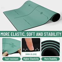 Maßgefertigte OEM Pilates Reformer Matte 5mm Rutschfeste Schutzauflage PU-Leder Naturkautschuk Yoga-Studio Core-Bett Schutzmatte