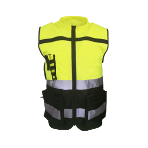 เสื้อกั๊กนิรภัยสะท้อนแสงสีเขียวสะท้อนแสงมาตรฐาน <span class=keywords><strong>EN20471</strong></span> สำหรับคนงานบนท้องถนน - Product Image 2