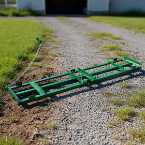 Herse à chaînes de 8 pieds, verte, à attacher à l'arrière d'un véhicule, avec chaîne de 96x20 pouces, pour le nivellement des allées et le nivellement du sol - Product Image 2