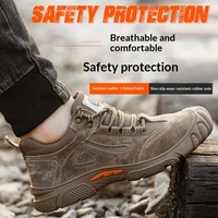 Chaussures de sécurité pour hommes à embout d'acier, anti-perforation, résistantes aux chocs, bottes de travail industrielles, fourniture d'usine OEM
