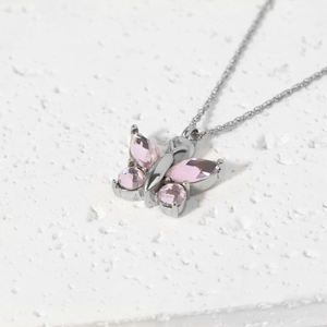 Popüler zirkon kelebek kül tutucu anıt kremasyon Urn kolye kolye için Pet/insan külleri - Product Image 5