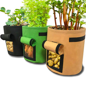 Macetas de Fieltro Biodegradables Transpirables de Alta Calidad, Bolsas Cuadradas de 10 Galones para Cultivo de Vegetales, para Cultivar Patatas y Zanahorias al Aire Libre - Product Image 3