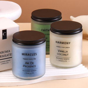 Bougie parfumée artisanale de luxe pour chambre à coucher, mélange de cire de soja naturelle, huiles essentielles, aromathérapie, sans fumée, dans un bocal en verre, pour la maison - Product Image 2