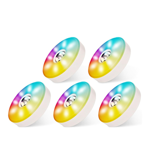 RGB <b>LED</b> Under Cabinet Lighting Kit <b>Color</b> <b>Changing</b> Puck <b>Lights</b> for Kitchen - Product Image 1