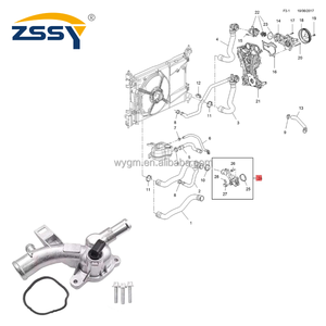 Accessorio Alloggiamento Termostato in Alluminio per Vauxhall <span class=keywords><strong>Corsa</strong></span> E 2015-2019, Astra J, Meriva B 25192985 1338487 55562048 con Sensore - Product Image 2