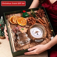 Coffret cadeau d'aromathérapie de Noël de luxe, ensemble de bougies parfumées, parfum d'ambiance pour la maison, souvenir décoratif