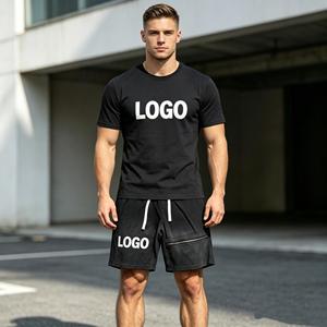 High Quality T-shirt men's <b>sets</b>,480gsm short sleeve Shorts Two Piece <b>Sets</b> for men,100% cotton Terry cotton,Summer Casual <b>sets</b> - Product Image 1