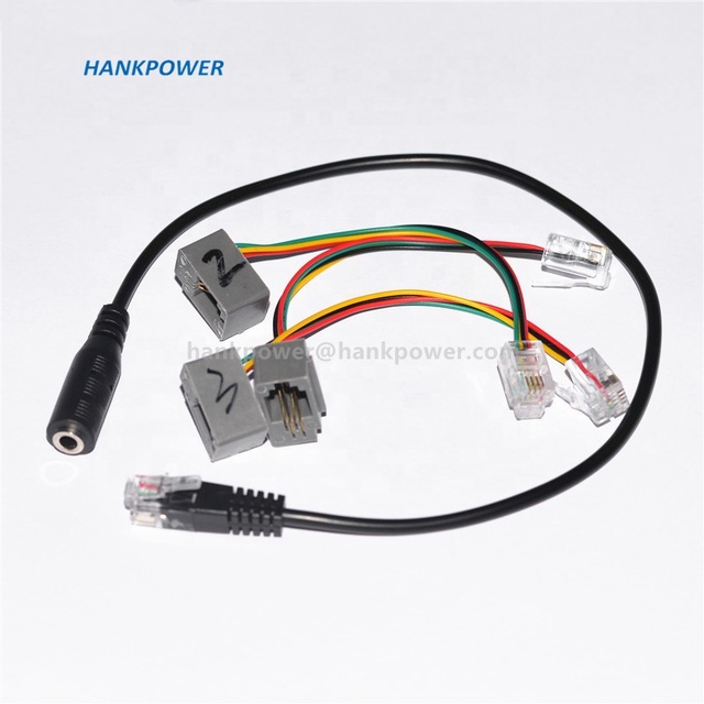 RJ9 to 3.5mm Female Plug Audio Adapter Cable for Telephone Headsets 4P4C RJ9 Plug to 3.5mm Headset Convert Cable