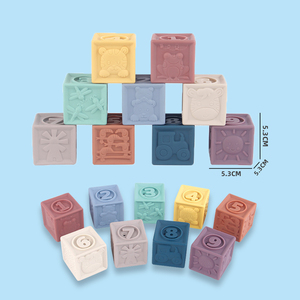 Jouets Montessori en silicone pour bébé, ensemble <span class=keywords><strong>de</strong></span> blocs à empiler animaux souples, 6-12 <span class=keywords><strong>mois</strong></span>, autres jouets <span class=keywords><strong>de</strong></span> <span class=keywords><strong>bain</strong></span> pour bébé - Product Image 4