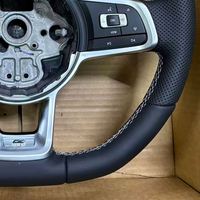 R-Line Halb Perforiertes Leder-Lenkrad für VW Volkswagen Polo Golf 4 5 6 7 Jetta Tiguan Passat B7 B8 Auto-Lenkrad