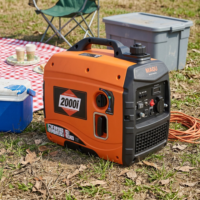 Portable 2000W/1800W 4-Stroke Gasoline Silent Inverter Generator with Electric Start Lightweight Design