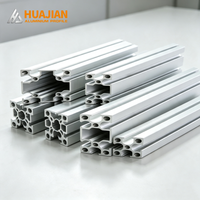 Profil Rangka T-Slot Aluminium Alloy Seri 6000 4040/4080 Anodized untuk Konstruksi Meja Kerja Industri dengan Fitur Heat Sink