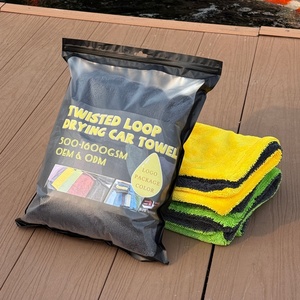 Premium High Quality Care Detailing <b>Microfiber</b> <b>Towels</b> 800gsm 600gsm 1200gsm Car <b>Towels</b> Twisted Loop <b>Towel</b> - Product Image 1