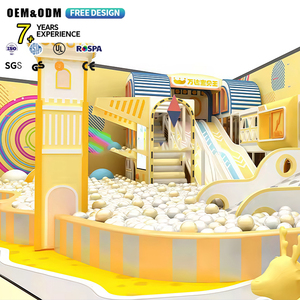 Equipo de Juegos Infantiles para Interiores con Estructura de Acero, con Doble Tobogán Suave y Temática Oceánica para Zonas Infantiles en Centros Comerciales - Product Image 1