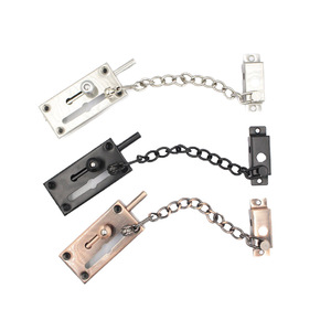 Prosperous Age And Noble Door Bolt With Chain Stainless Steel Anti Theft Lock Type B <b>Pin</b> Light Luxury Style Easy Installation - Product Image 1