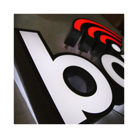 Letrero Luminoso LED 3D Personalizado para Exteriores, Diseños de Letreros con Nombre para Tiendas, Logotipo de Tienda Elegante con Iluminación LED Frontal