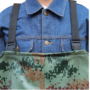 Pantalon de pêche Yilong en tissu tricoté imperméable pour homme – Équipement de pêche et de travail en extérieur pour la récolte du riz et la plantation - Product Image 1