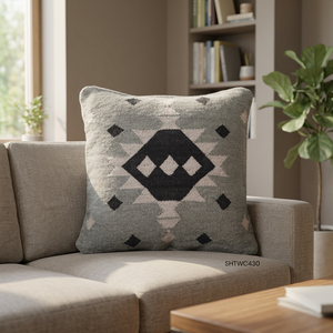 ปลอกหมอนอิงสี่เหลี่ยมหรูหรา ดีไซน์ใหม่จาก STAR HOMETEX ปรับแต่งได้ เป็นมิตรกับสิ่งแวดล้อม ผลิตจากผ้าฝ้ายทอลายทาง พร้อมซิป ทำด้วยมือ - Product Image 6