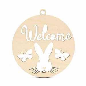 Etichette Pasquali a Forma di Coniglio, Decorazione con Uova, Taglio Laser su Legno Compensato, Oggetto Decorativo in Legno per Regali - Product Image 4